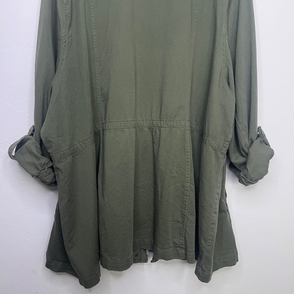 Torrid Utility Jacket, Olive Green Zip up - Picture 10 of 16